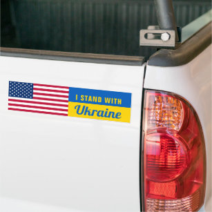 Pegatina Para Coche Estoy de pie con Ucrania EE.UU.