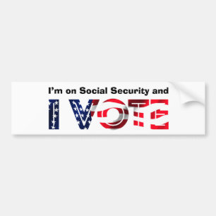 Pegatina Para Coche Estoy en la Seguridad Social y voto