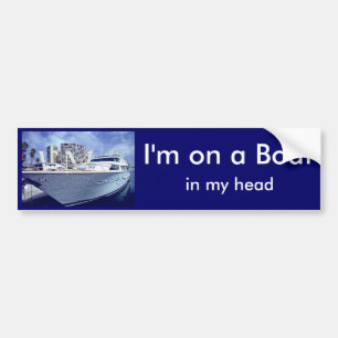 Pegatina Para Coche Estoy en un barco, en mi cabeza