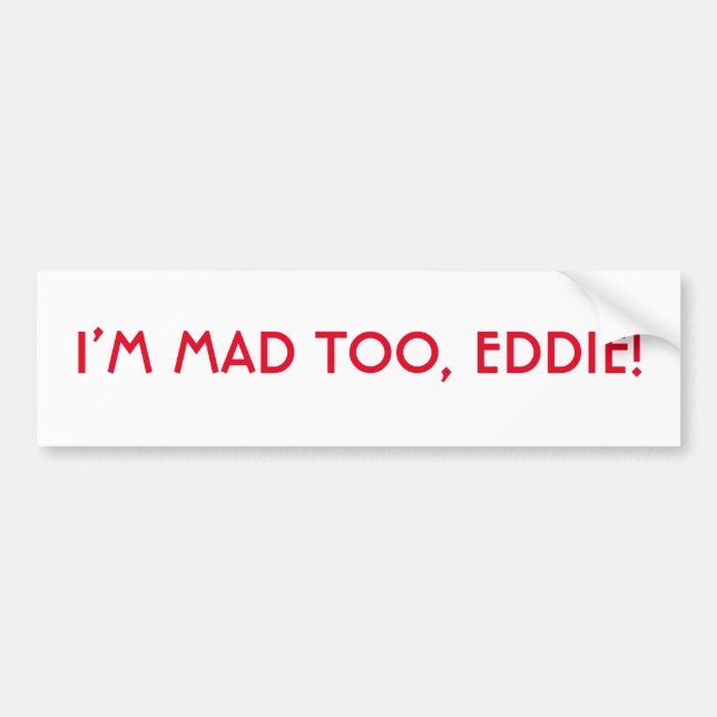 Pegatina Para Coche Estoy loco por Eddie Bumper Sticker (Frente)