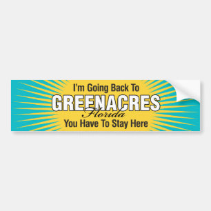 Pegatina Para Coche Estoy volviendo a (Greenacres)