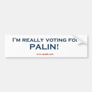 Pegatina Para Coche ¡Estoy votando realmente por Sarah Palin!