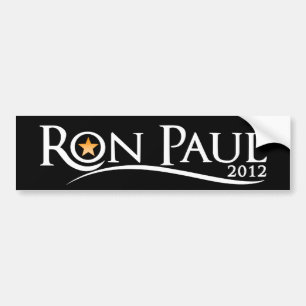 Pegatina Para Coche Estrella 2012 del oro de Ron Paul