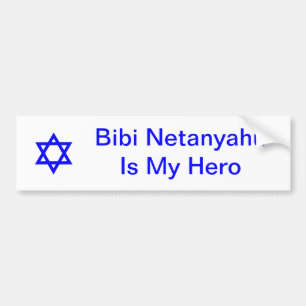 Pegatina Para Coche Estrella de David, Bibi NetanyahuIs mi héroe