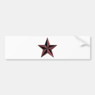 Pegatina Para Coche Estrella del rosa y del negro