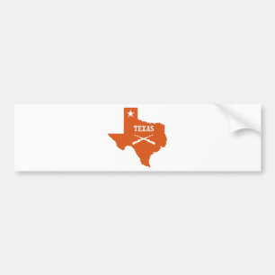 Pegatina Para Coche Estrella solitaria de Texas cruzó armas de tinta