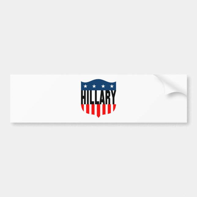 Pegatina Para Coche estrellas de hillary clinton y rayas (Frente)