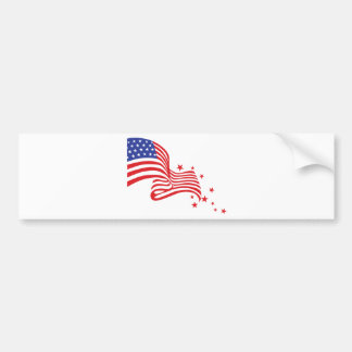 Pegatina Para Coche Estrellas de la bandera americana