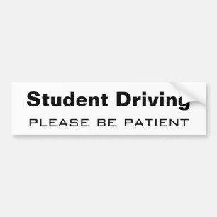 Pegatina Para Coche Estudiante conduciendo, por favor tenga paciencia