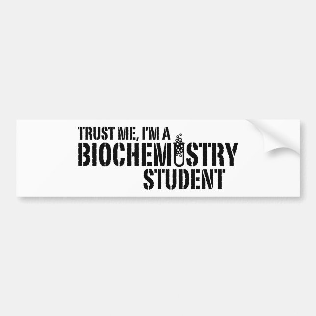 Pegatina Para Coche Estudiante de Bioquímica (Frente)