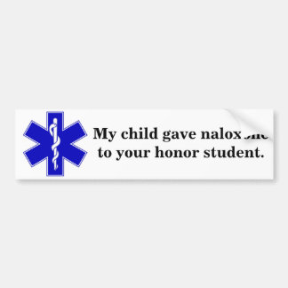 Pegatina Para Coche Estudiante del honor de Naloxone