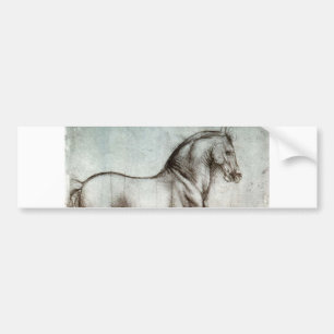 Pegatina Para Coche Estudio de los caballos - Leonardo da Vinci