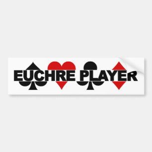 Pegatina Para Coche Euchre Player bumpersticker