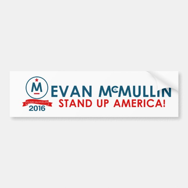 Pegatina Para Coche ¡Evan McMullin - levántese América! (Frente)