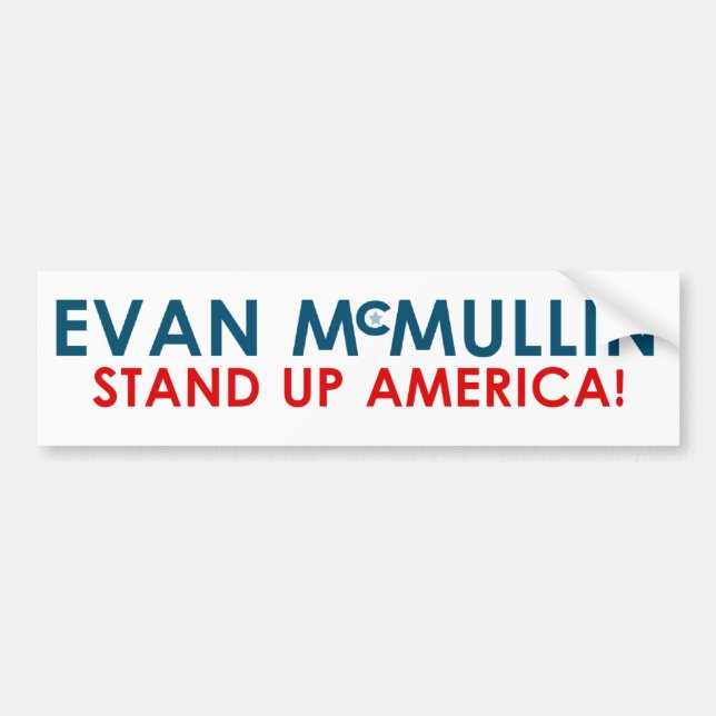 Pegatina Para Coche ¡Evan McMullin - levántese América! (Frente)
