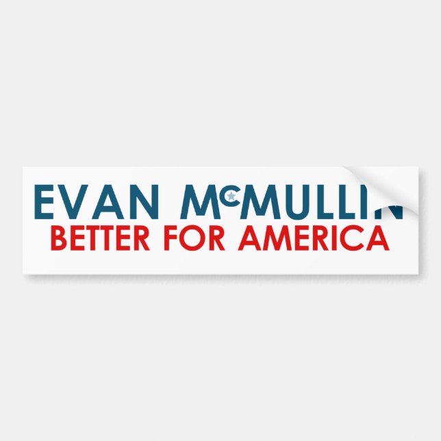 Pegatina Para Coche Evan McMullin - mejore para América (Frente)