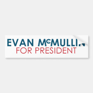 Pegatina Para Coche Evan McMullin - nunca es demasiado atrasado