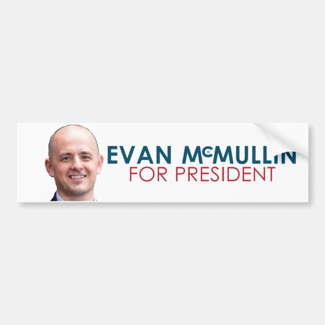 Pegatina Para Coche Evan McMullin para el presidente (Frente)