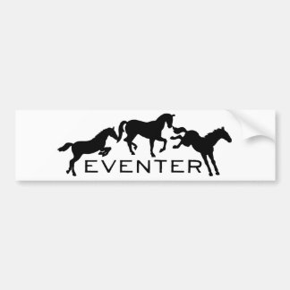 Pegatina Para Coche Eventer con tres caballos de salto