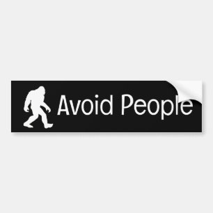 Pegatina Para Coche Evitar a las personas, Sasquatch Bigfoot Cryptid