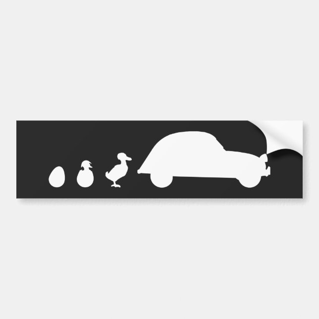 Pegatina Para Coche Evolución de Ente Oldtimer 2cv (Frente)