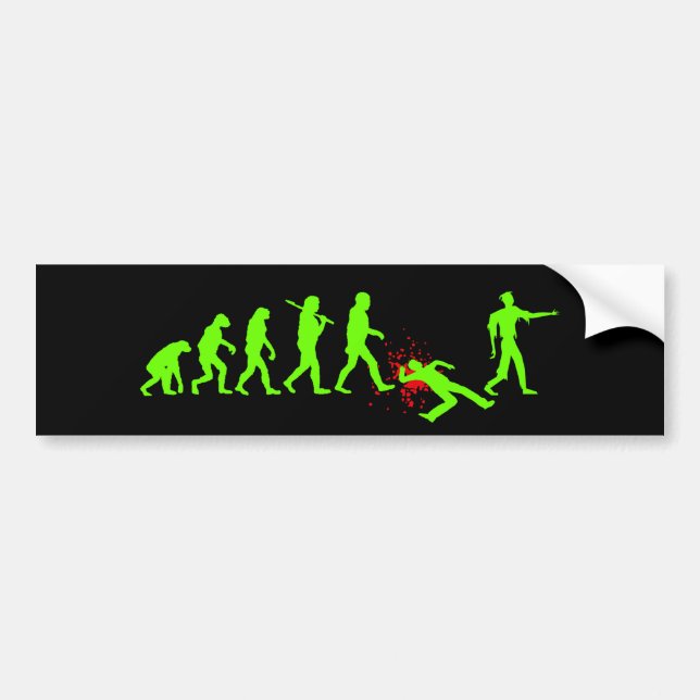 Pegatina Para Coche Evolución de los zombies (Frente)