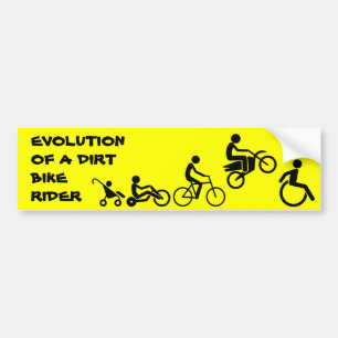 Pegatina Para Coche Evolución de una moto de motocross de dirt bike pa