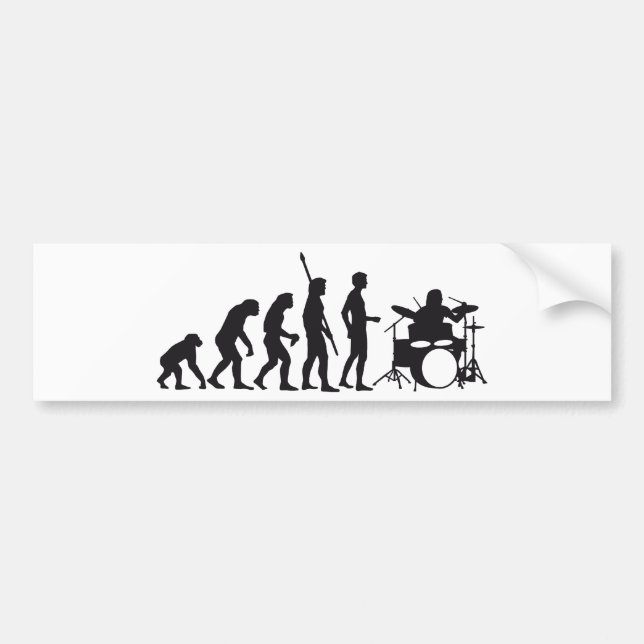 Pegatina Para Coche evolution drummer (Frente)