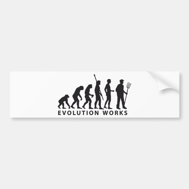 Pegatina Para Coche evolution farmer (Frente)