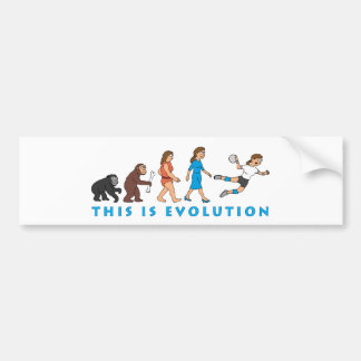 Pegatina Para Coche evolution female handball player comic