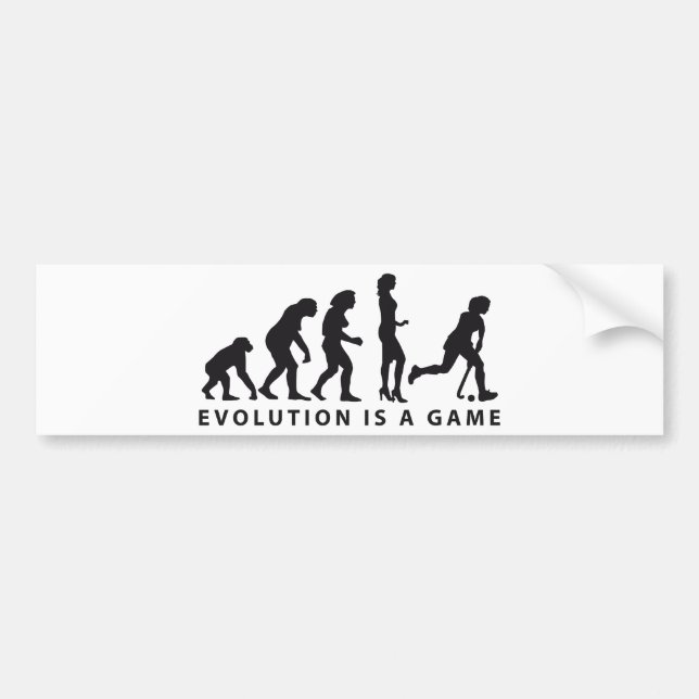 Pegatina Para Coche evolution hockey female (Frente)