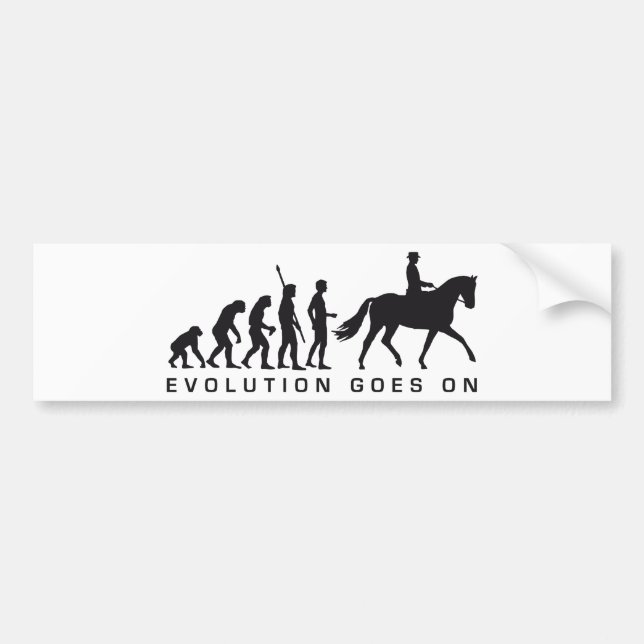 Pegatina Para Coche evolution horse riding (Frente)