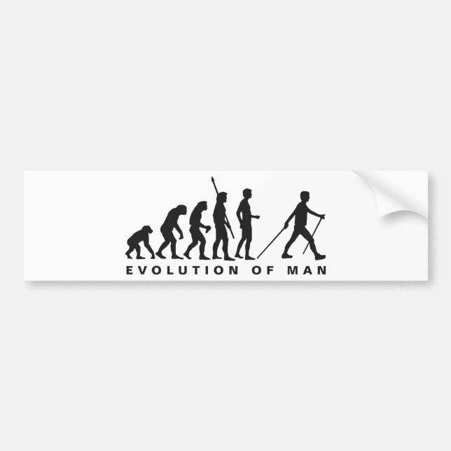 Pegatina Para Coche evolution nordic walking (Frente)