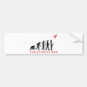 Pegatina Para Coche evolution of usted controling model airplane