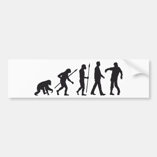 Pegatina Para Coche evolution of usted dead zombie walking (Frente)
