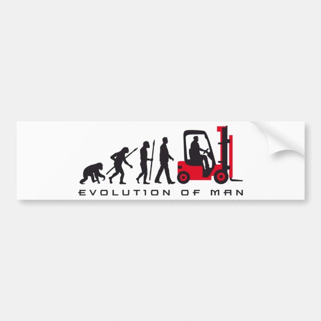 Pegatina Para Coche evolution of usted forklift driver (Frente)