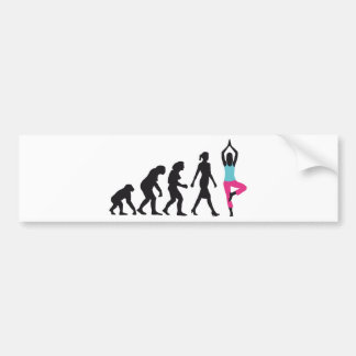 Pegatina Para Coche evolution of woman yoga position