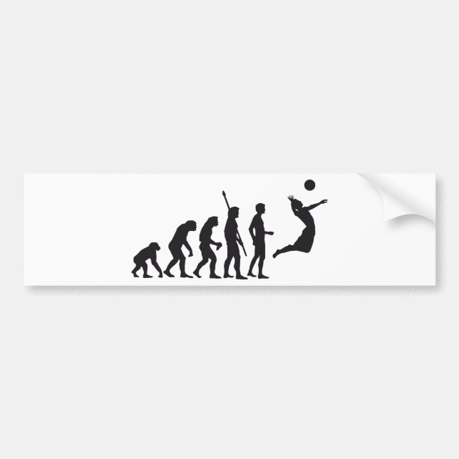 Pegatina Para Coche evolution volleyball (Frente)