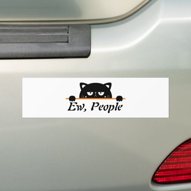 Pegatina Para Coche Ew People Black Cat Funny Gift (en coche)