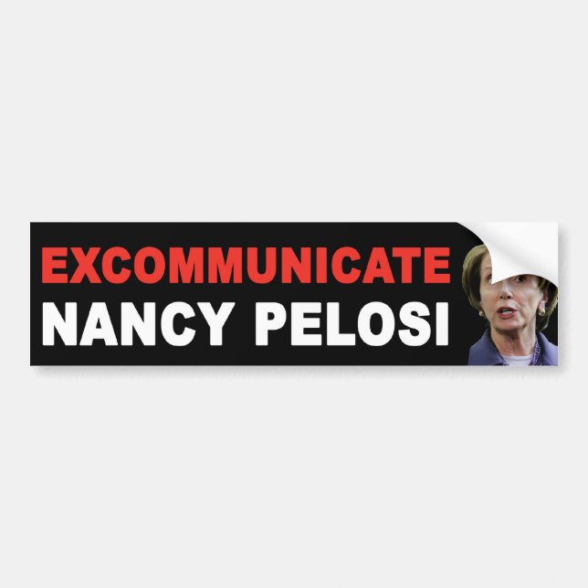 Pegatina Para Coche EXCOMMUNICATE a Nancy Pelosi (Frente)
