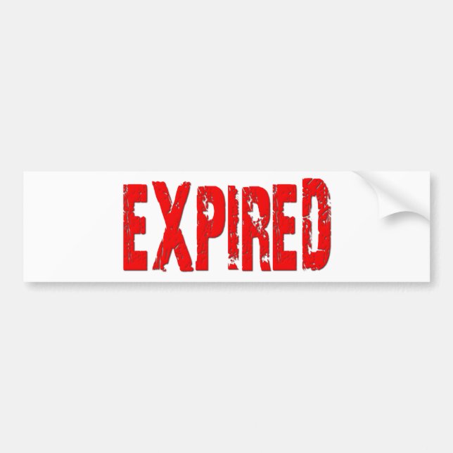 Pegatina Para Coche Expirado (Frente)