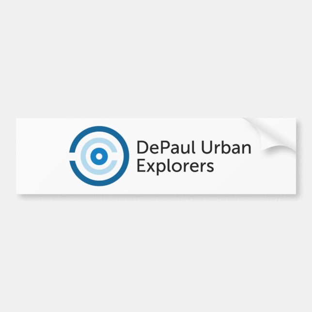 Pegatina Para Coche Exploradores urbanos Bumpersticker de DePaul (Frente)