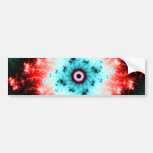 Pegatina Para Coche Explosión roja y azul de Big Bang - del fractal