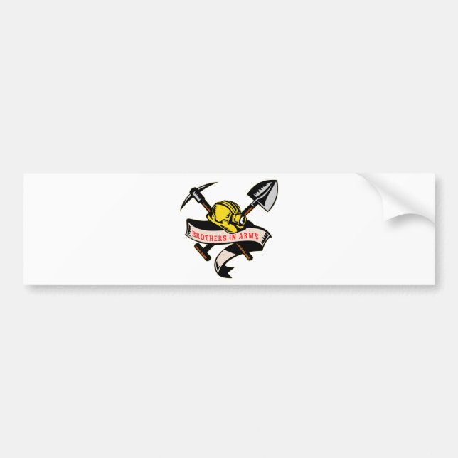 Pegatina Para Coche explotación minera de la piqueta de la espada de (Frente)