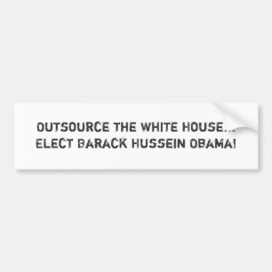 Pegatina Para Coche Externalice la Casa Blanca… eligen Barack Hussei