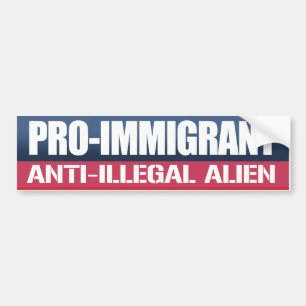 Pegatina Para Coche Extranjero anti-inmigrante - Conservador -.