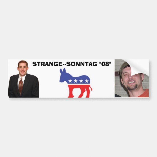 PEGATINA PARA COCHE EXTRAÑO--SONNTAG "08" (Frente)