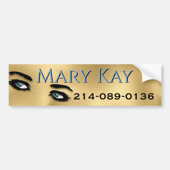 Pegatina Para Coche Eyes Gold Makeup (Frente)