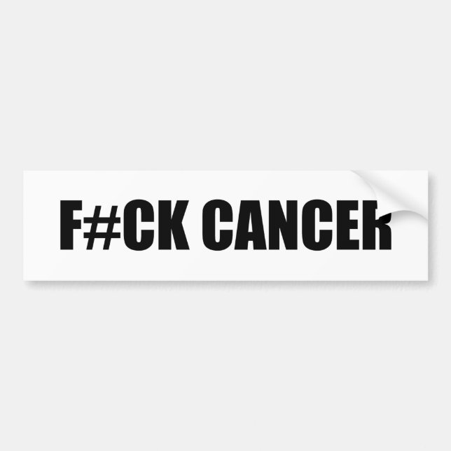 PEGATINA PARA COCHE F#CK CÁNCER (Frente)
