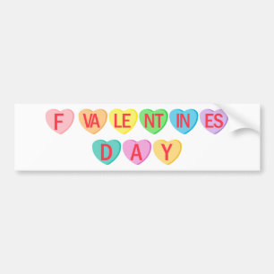 Pegatina Para Coche F EL DÍA DE SAN VALENTÍN - Banner de Candy Hearts